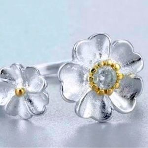 DOUBLE DAISY TOE RING